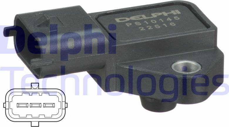 Датчик абсолютного давления (ДАД, MAP) Delphi. Артикул PS10145