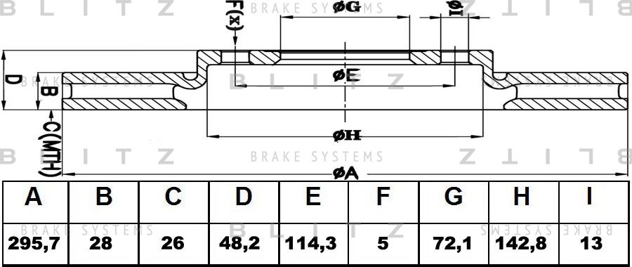 Диск тормозной MAZDA CX-7 06- перед.вент. (Blitz). Артикул BS0330