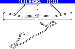 Пружина тормозного суппорта ATE для Opel Meriva B 2010-2017. Артикул 11.8116-0292.1