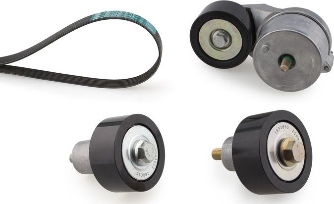 Приводной ремень поликлиновой с роликами (комплект) Gates FleetRunner™ Micro-V® Kit. Артикул K018PK2415HD