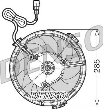 Вентилятор радиатора двигателя Denso для Audi A4 II (B6) 2000-2001. Артикул DER02005