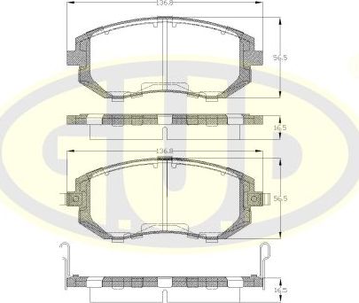 Тормозные колодки G.U.D.. Артикул GBP095102