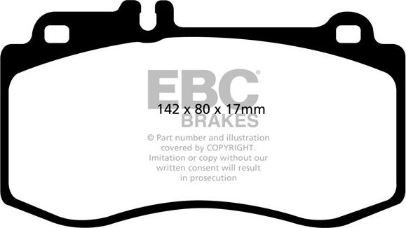 Тормозные колодки EBC Brakes. Артикул DP41857R