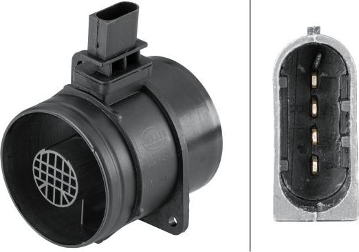 Датчик массового расхода воздуха (ДМРВ) Hella. Артикул 8ET 358 095-301