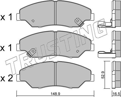 Тормозные колодки Trusting. Артикул 385.0