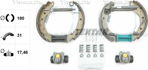Тормозные колодки Textar (Серый чугун) задние для Chevrolet Matiz II 2005-2013. Артикул 84054000