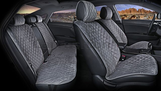Накидки универсальные CarFashion California Plus для авто, цвет Темно-серый/Темно-серый/Темно-серый. Артикул 22418