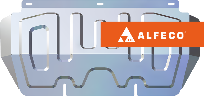 Защита алюминиевая Alfeco (4 мм) для радиатора Changan Hunter Plus 2023-2026. Артикул ALF.57.17AL4