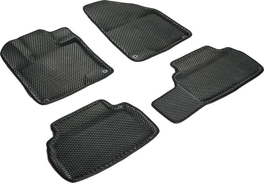 Коврики Seintex 3D EVA ромб для салона Geely Coolray 2020-2026 ЧЕРНЫЕ. Артикул 99331