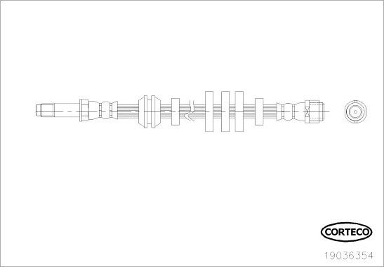 Тормозной шланг Corteco передний для Audi A4 IV (B8) 2007-2015. Артикул 19036354