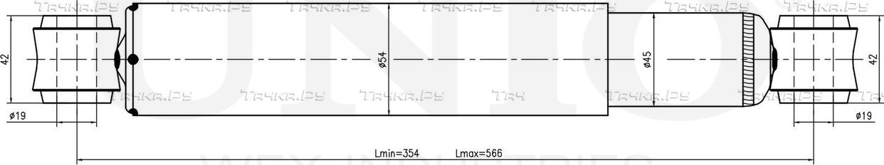 Амортизатор подвески (Unio). Артикул SAB-10582