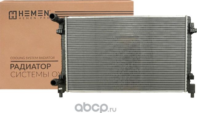 Радиатор охлаждения двигателя Skoda Octavia 13-, Fabia 14-, Volkswagen Golf 13 (Hemen). Артикул HOSR041