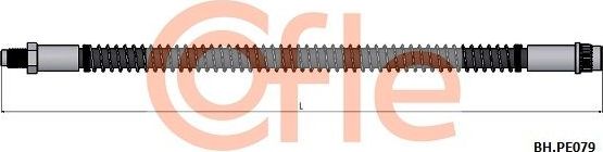 Тормозной шланг Cofle передний для Citroen Saxo 1996-2004. Артикул 92.BH.PE079