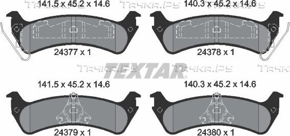 Тормозные колодки Textar. Артикул 2437701