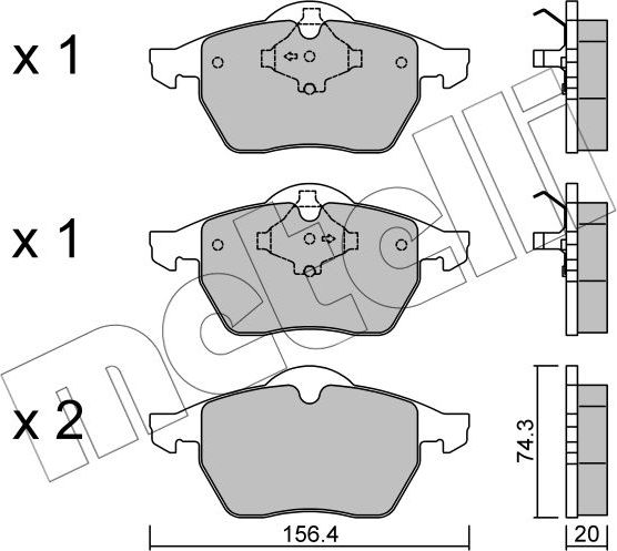 Тормозные колодки Metelli. Артикул 22-0181-1