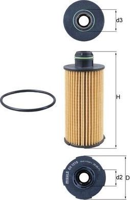Масляный фильтр Mahle. Артикул OX 1219D