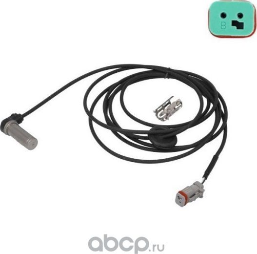 датчик ABS [4410321490] VOLVO/RVI L=2500mm, угловой, фишка квадратная [CODE-B] (Vilitan). Артикул 01293VLT