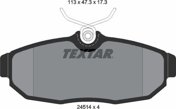 Тормозные колодки Textar задние для Ford Mustang V 2004-2014. Артикул 2451401