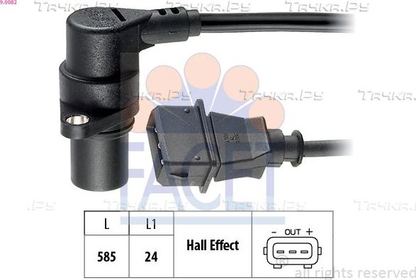 Датчик положения коленвала Facet Made in Italy - OE Equivalent для SEAT Ibiza II 1993-2002. Артикул 9.0082
