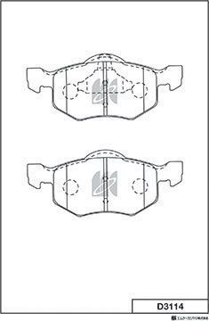 Тормозные колодки MK Kashiyama передние для Saab 9-7X 2005-2012. Артикул D3114