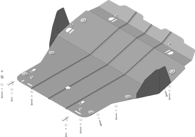 Защита Мотодор для двигателя и КПП Volkswagen Multivan T6 2015-2026. Артикул 02738