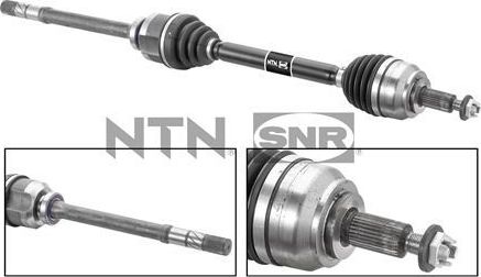 Полуось (привод в сборе, приводной вал) NTN / SNR. Артикул DK55.119