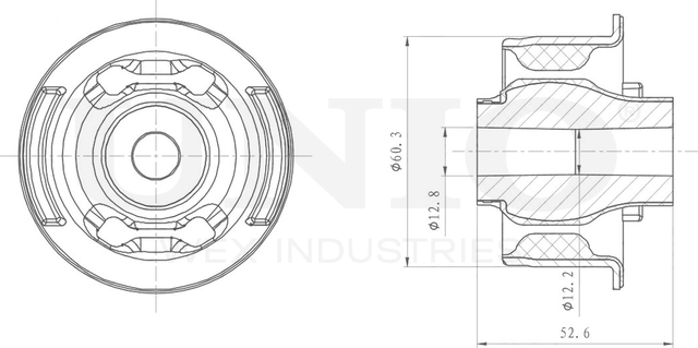 Сайлентблок рычага подвески (Unio). Артикул RMP-20067