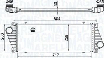 Интеркулер Magneti Marelli для Mercedes-Benz Sprinter 901, 902 1995-2006. Артикул 351319205020