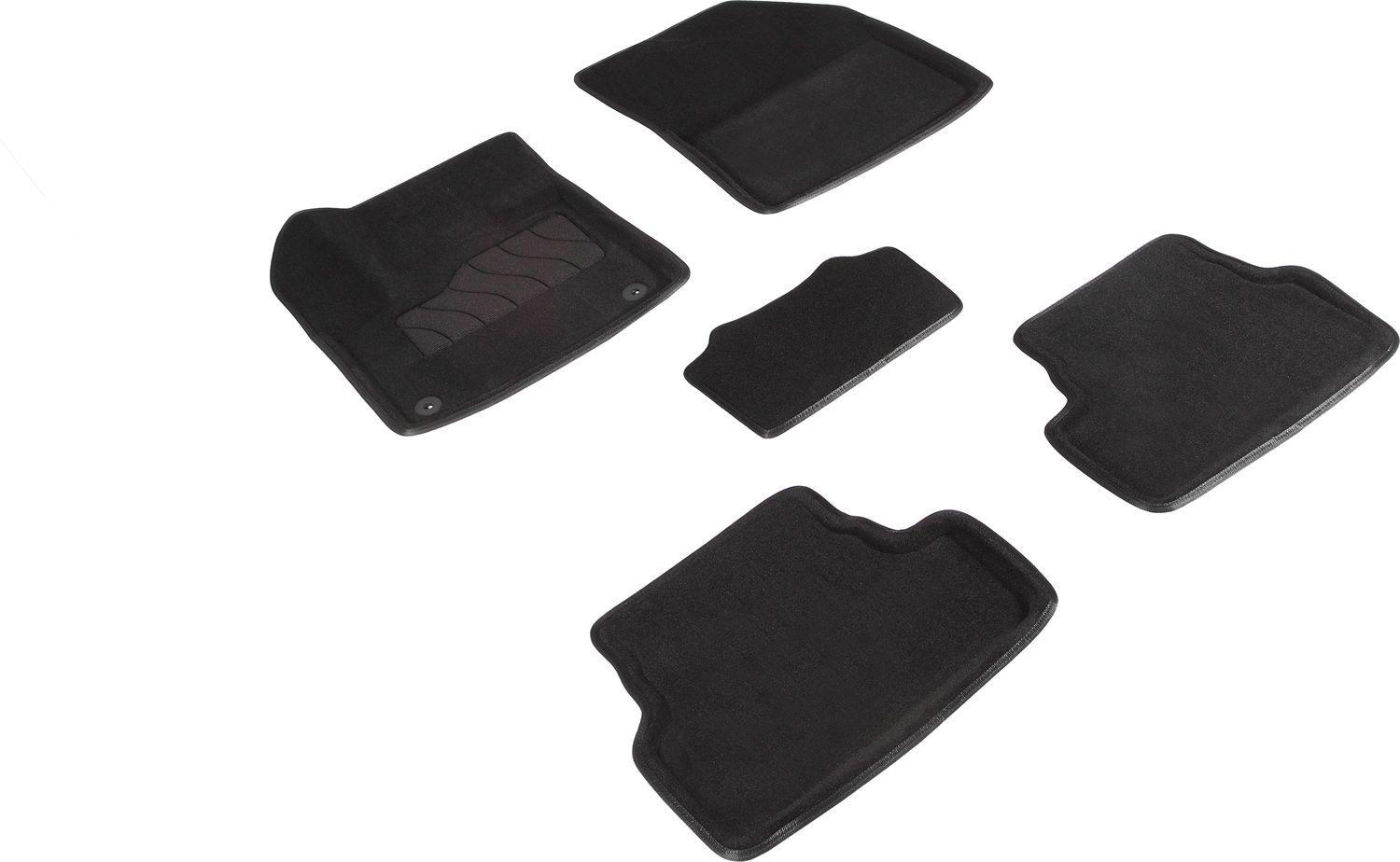 Коврики Seintex 3D ворсовые для салона Opel Grandland X 2017-2026 ЧЕРНЫЕ. Артикул 94618