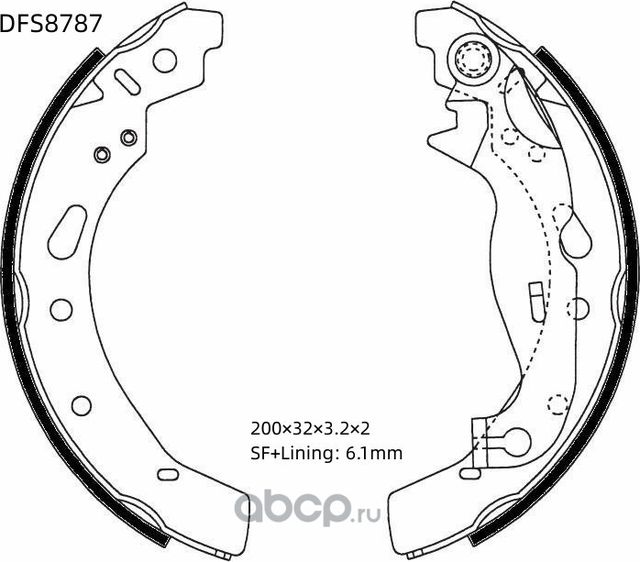 Колодки тормозные барабанные Double Force. Артикул DFS8787