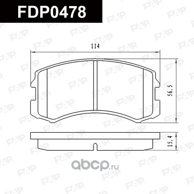 FDP0478 КОЛОДКИ ТОРМОЗНЫЕ ДИСКОВЫЕ (КОМПЛЕКТ) (FAP). Артикул FDP0478