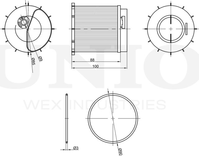 Фильтр топливный (Unio). Артикул FLT-50046
