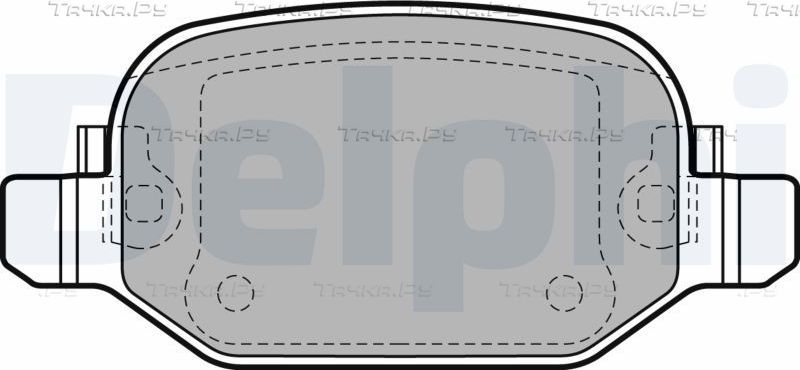 Тормозные колодки Delphi (Low-Metallic). Артикул LP2475