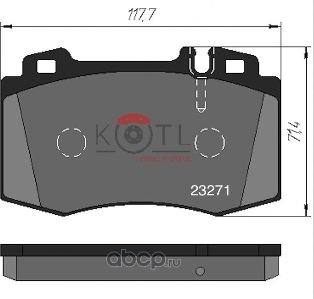 Колодки тормозные дисковые передние к-т MERCEDES-BENZ W163 98>05/W220 98>05/W129 п (Kotl) Kotl. Артикул 1454kt