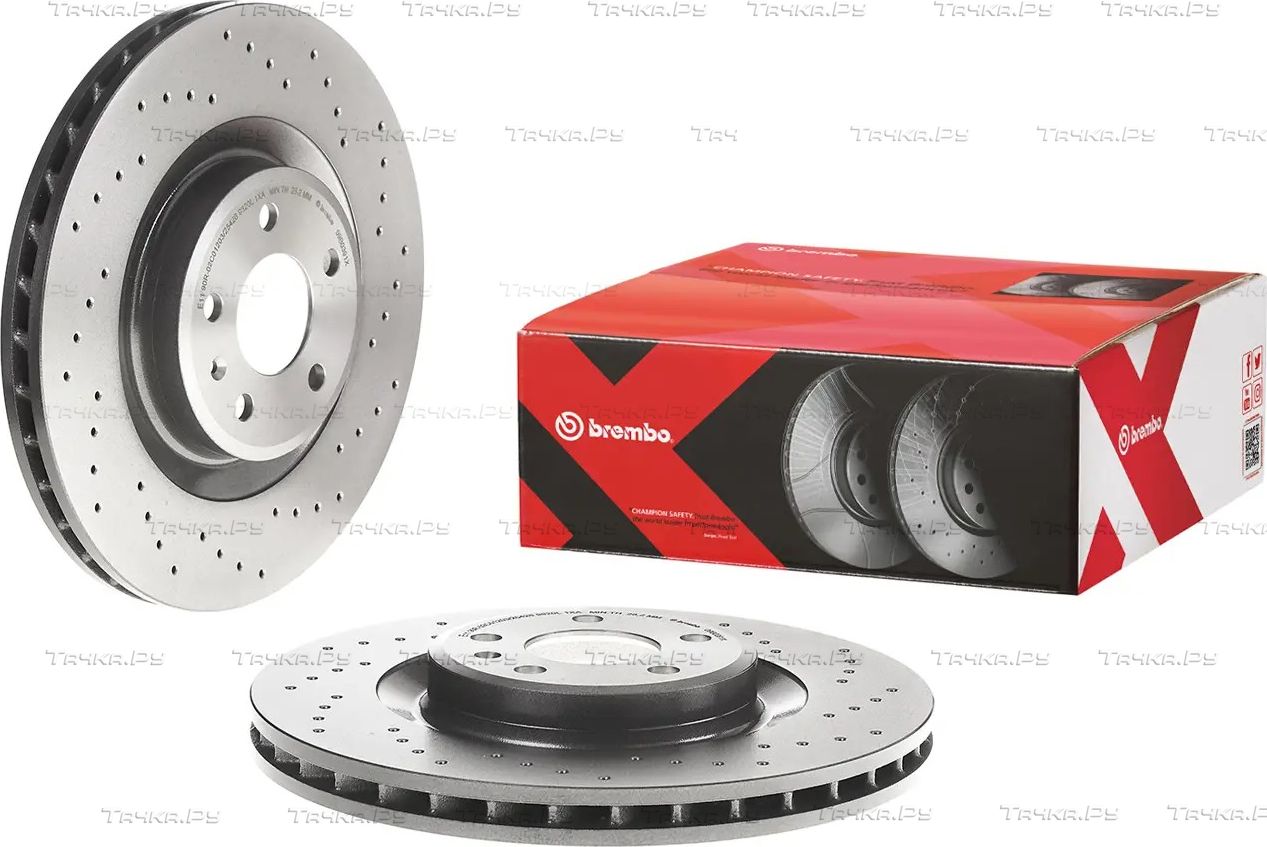 Тормозной диск Brembo XTRA LINE - Xtra передний для Audi S5 I (8T) 2007-2011. Артикул 09.B039.1X