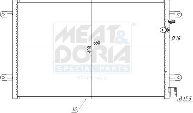 Радиатор кондиционера (конденсатор) Meat & Doria. Артикул 991092