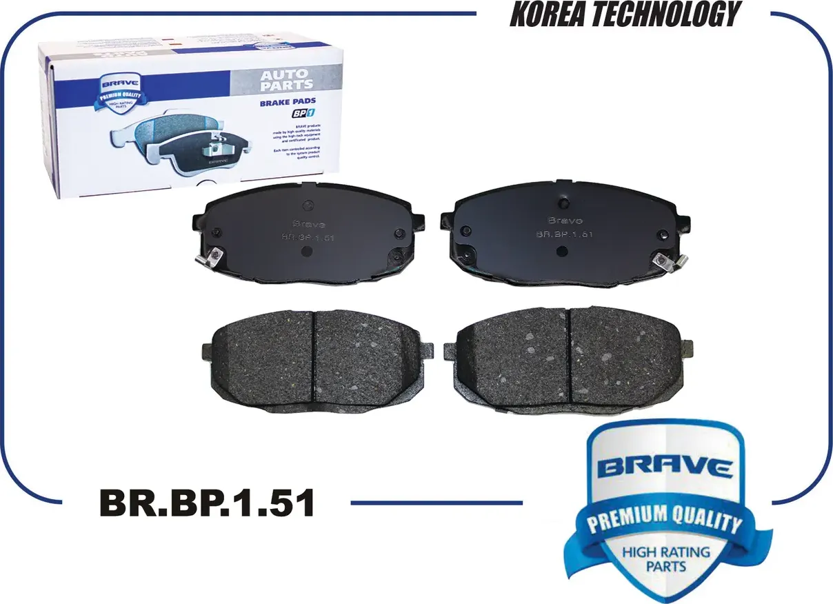 Колодка тормозная передняя (Brave) Brave. Артикул BR.BP.1.51