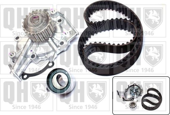 Помпа (водяной насос) с комплектом ремня ГРМ Quinton Hazell. Артикул QBPK6480