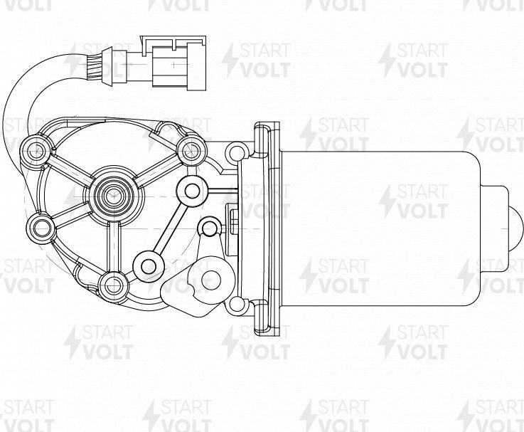 Мотор стеклоочистителя (моторчик дворников) StartVOLT. Артикул VWF 1007
