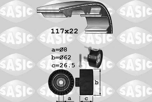 Ремень ГРМ с роликами (комплект) Sasic. Артикул 1756079