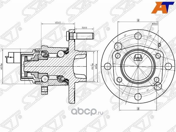 Ступичный узел RR LACETTIEPICA с ABS (SAT). Артикул ST96639607