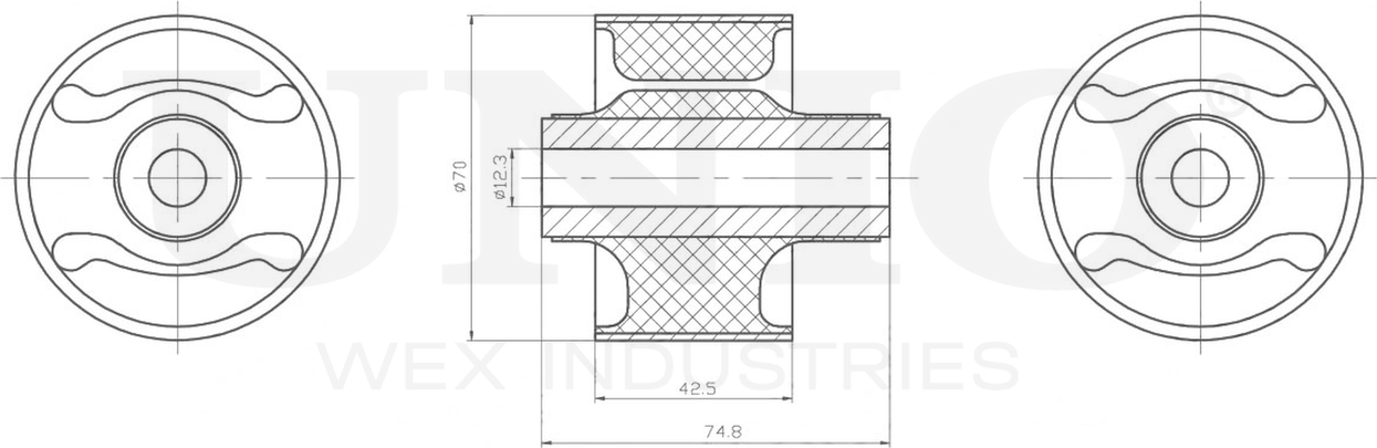 Сайлентблок рычага подвески (Unio). Артикул RMP-20100