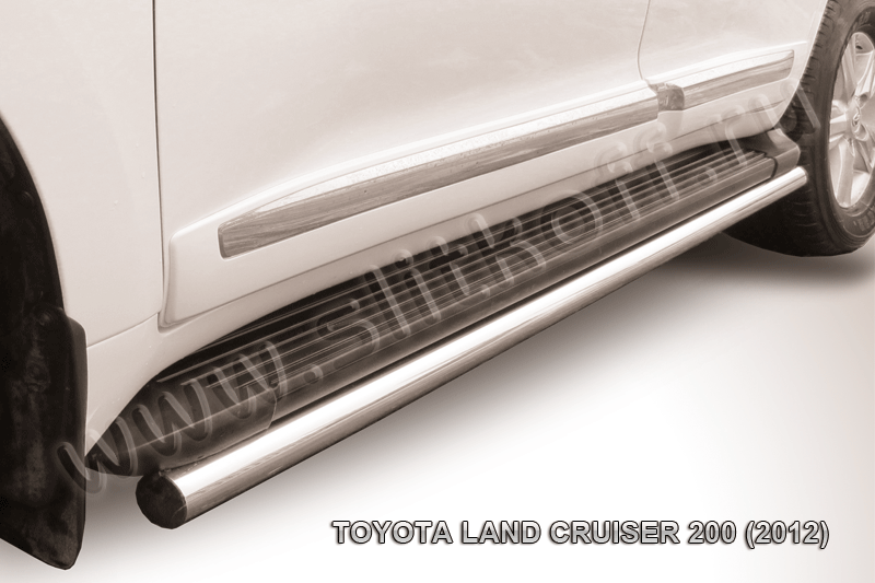 Защита Slitkoff штатного порога d57 для Toyota Land Cruiser 200 2012-2013. Артикул TLC2-12-016