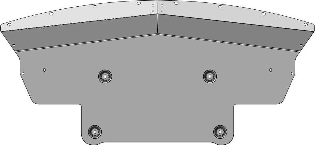 Защита алюминиевая АВС-Дизайн для передней части днища Cadillac Escalade V 2021-2026. Артикул 04.46ABC