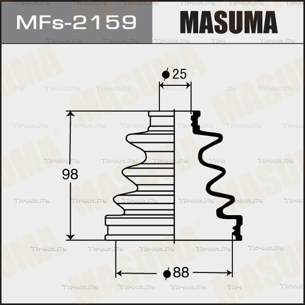 Пыльник ШРУСа наружный Masuma передний для Lexus RX I 1998-2003. Артикул MFs-2159