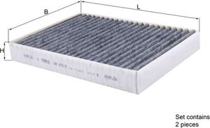 Салонный фильтр Mahle-Knecht для BMW 5 VII (G30/G31) 2016-2025. Артикул LAK 675/2/S