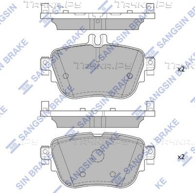 Тормозные колодки Sangsin Hi-Q. Артикул SP4155