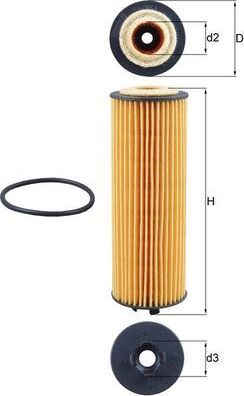 Масляный фильтр Mahle-Knecht. Артикул OX 1155D