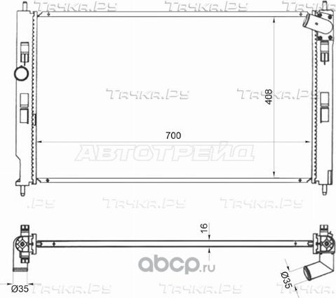 Радиатор MITSUBISHI ASX 10-16LANCER X 07-16OUTLA (SAT). Артикул MC008802