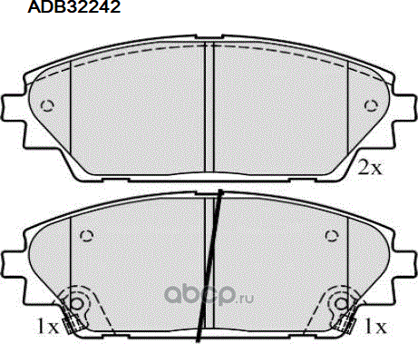 Колодки тормозные дисковые (Allied Nippon). Артикул ADB32242